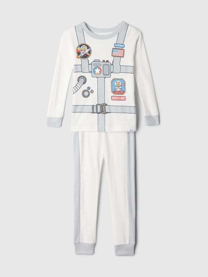 White Astronaut Cotton Long Sleeve Pyjamas (6mths-5yrs) (E96961) | £9