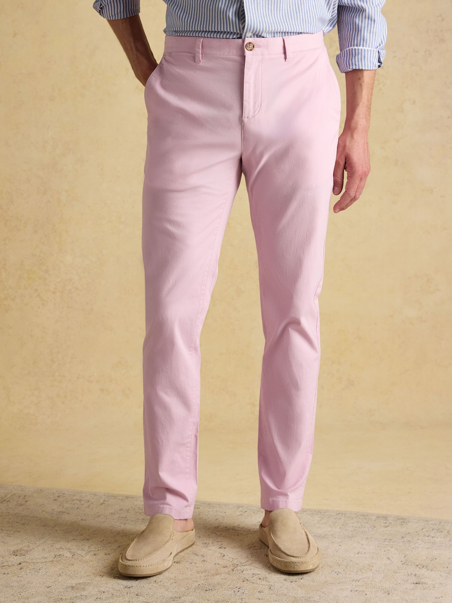 Classic Fit Pink Chino Trousers (E97115) | £40