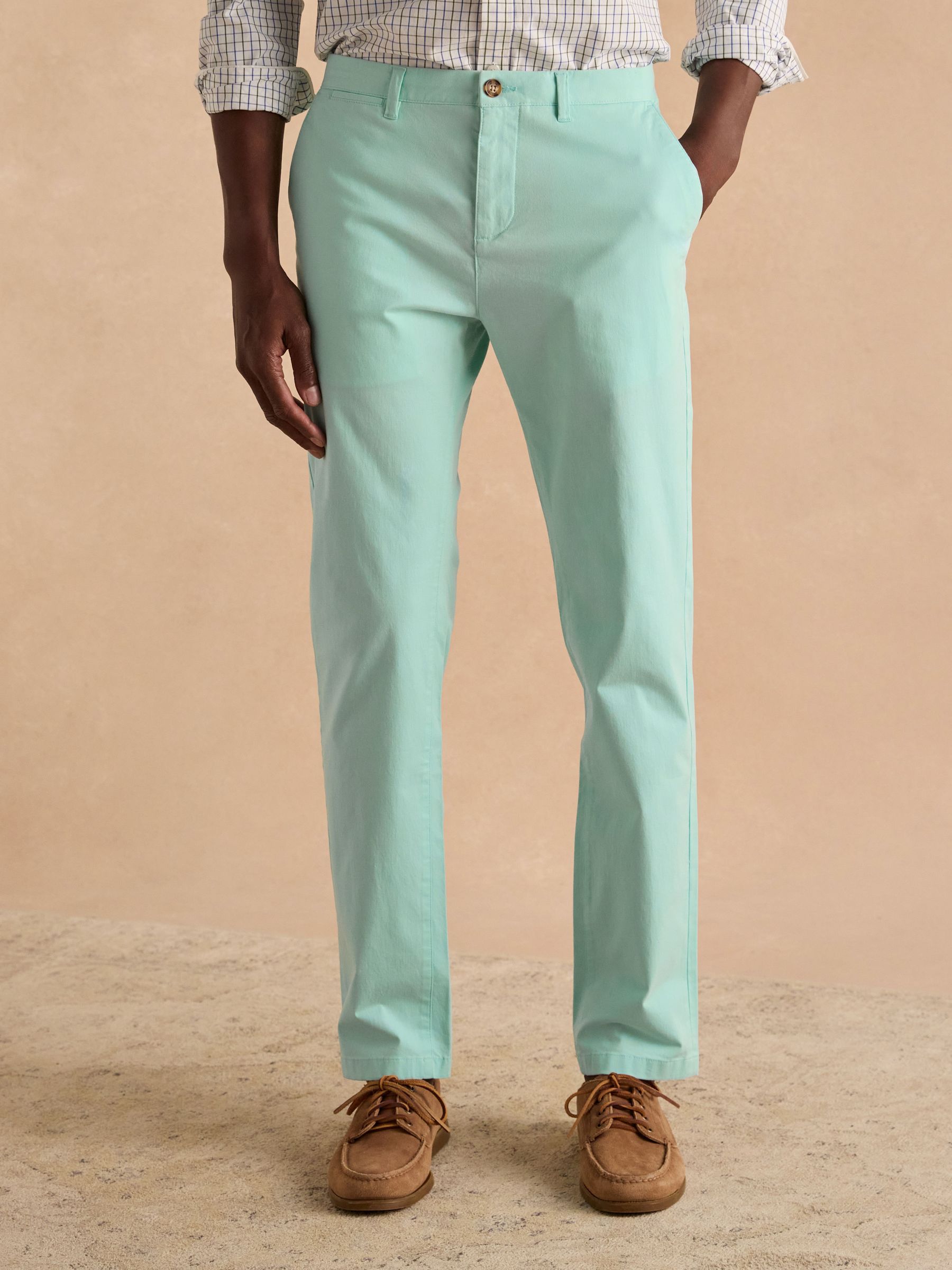 Classic Fit Mint Green Chino Trousers (E97117) | £40