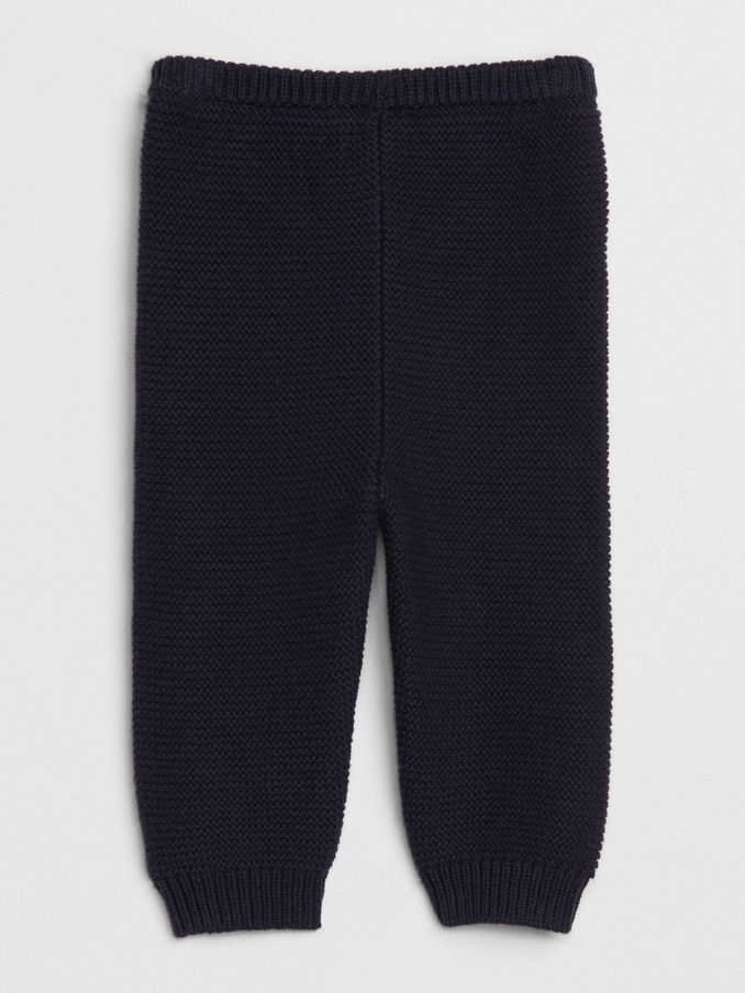 Navy Blue Pull On Knit Trousers (Newborn-24mths) (E97136) | £14