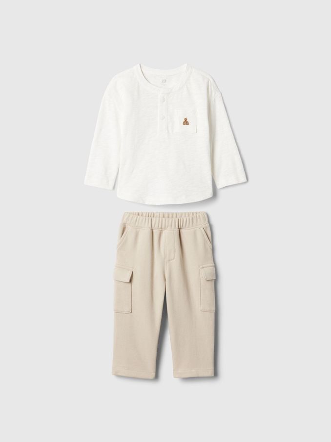 White Cargo Outfit Set (Newborn-24mths) (E97149) | £17