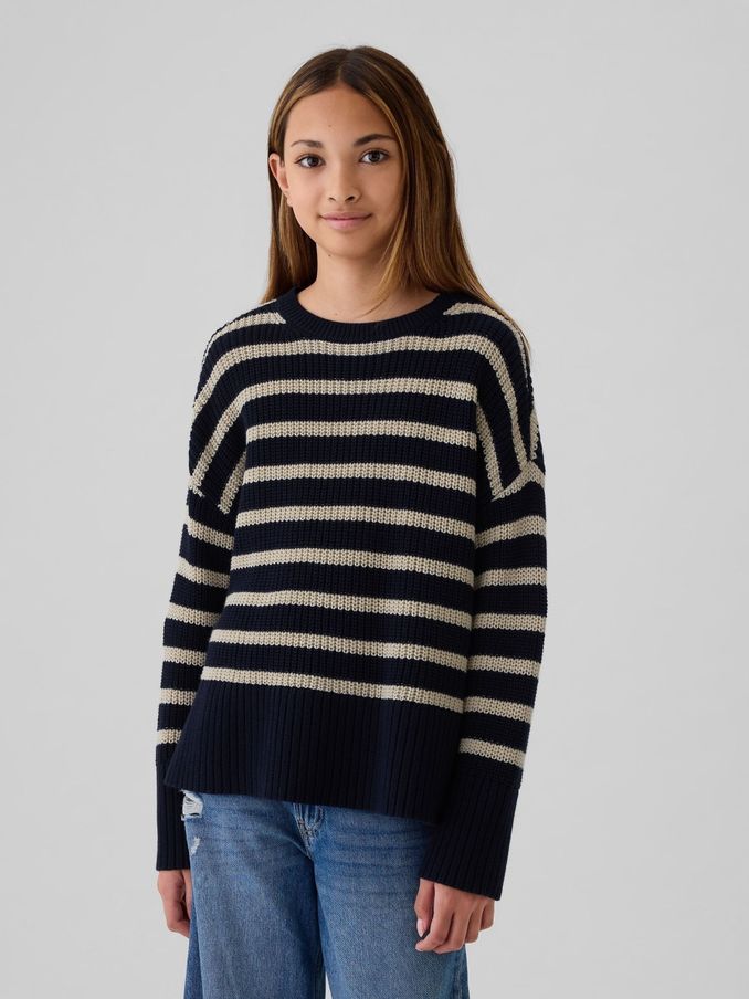 Blue Stripe Oversized Jumper (4-13yrs) (E97204) | £17