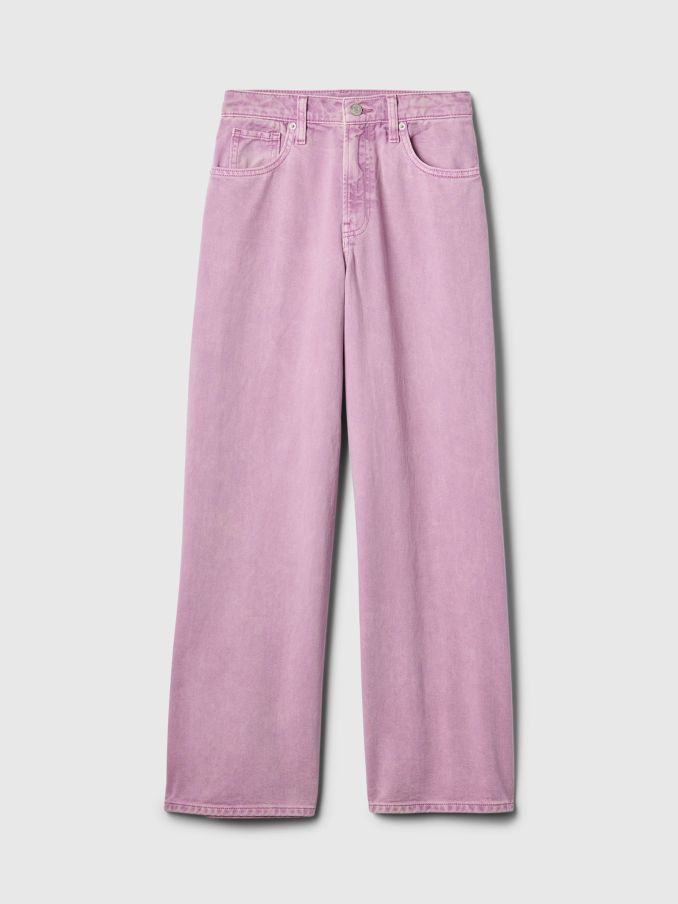 Purple Mid Rise Baggy Jeans (5-13yrs) (E97205) | £17