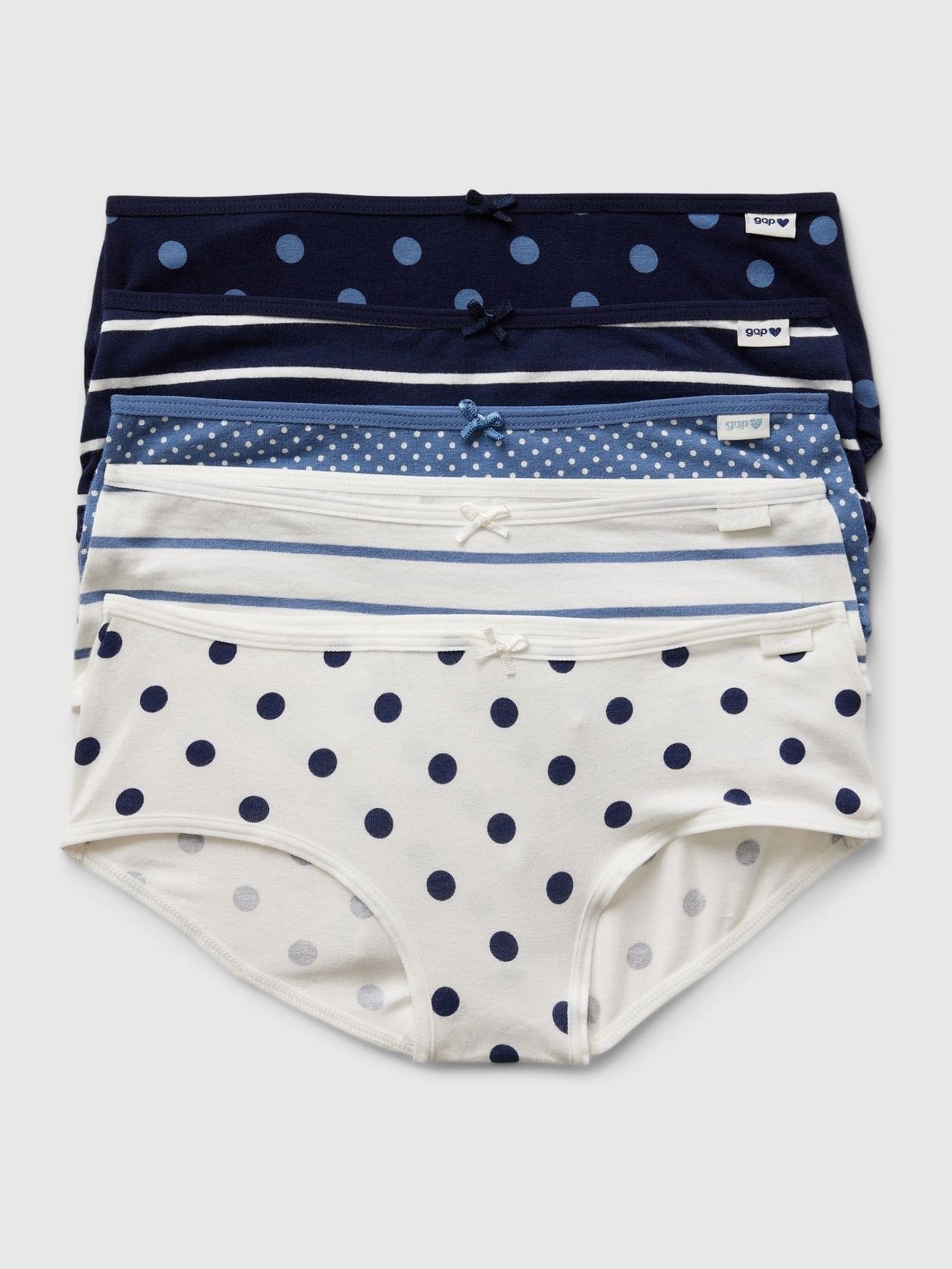Blue Hipster Briefs 5 Pack (4-13yrs) (E97229) | £20