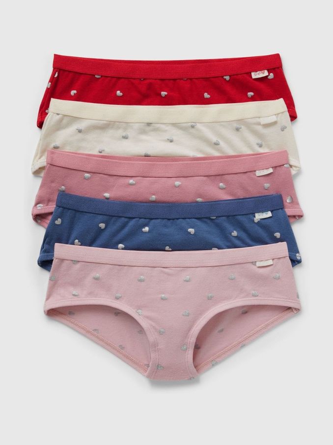 Cream Cotton Hipster Briefs 5 Pack (4-12yrs) (E97230) | £20