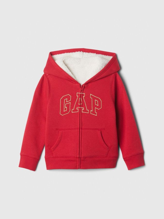 Red Logo Sherpa-Lined Zip Hoodie (6mths-5yrs) (E97258) | £12