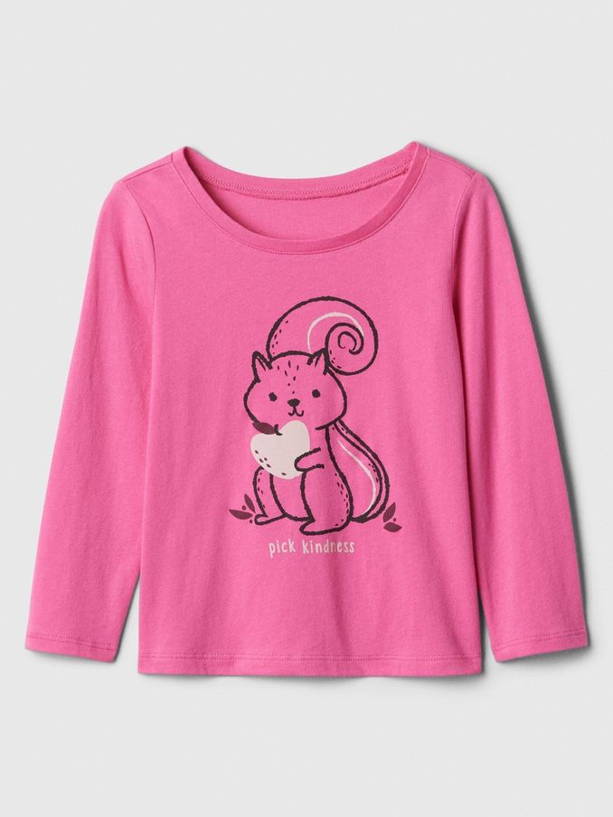 Pink Long Sleeve Logo Graphic T-Shirt (6mths-5yrs) (E97261) | £5