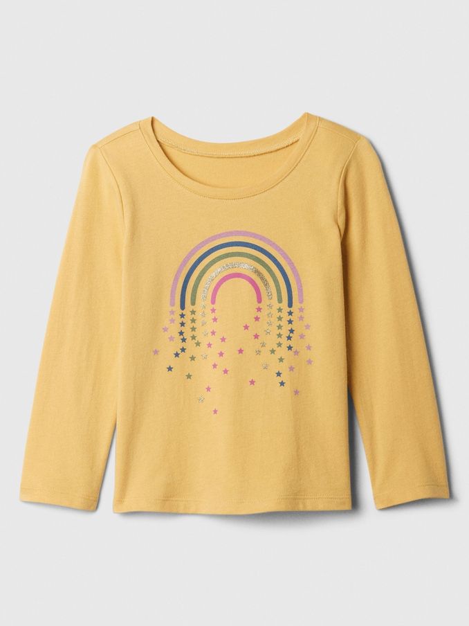 Yellow Long Sleeve Logo Graphic T-Shirt (6mths-5yrs) (E97263) | £5