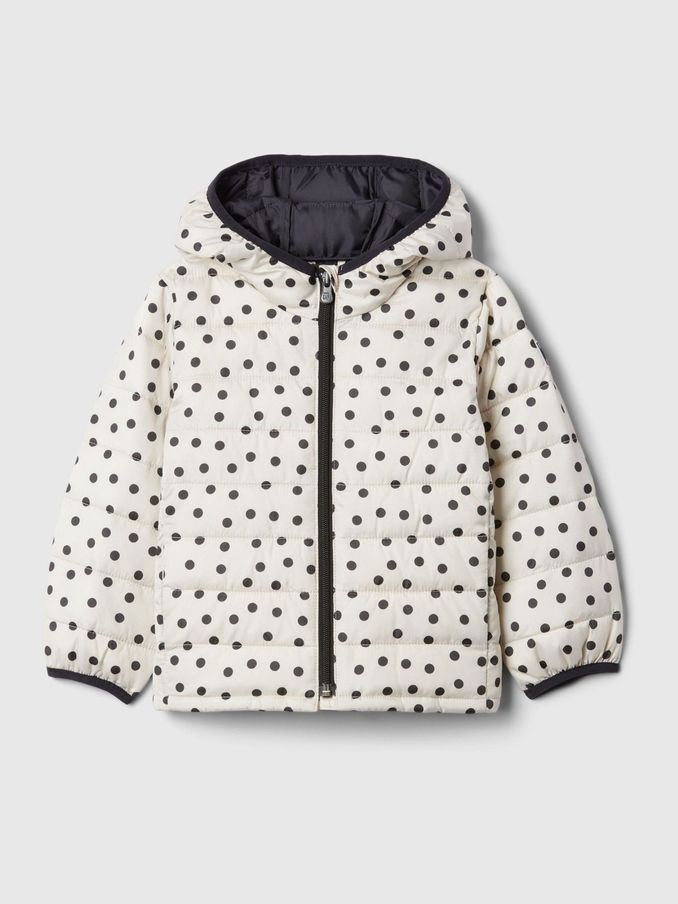 Black/White Polka Dot Cold Control Puffer Jacket (6mths-5yrs) (E97266) | £35