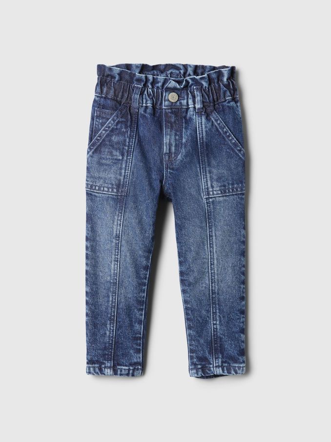 Blue Ruffle Mom Jeans (6mnths-5yrs) (E97286) | £20