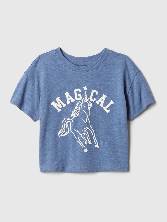 Blue Unicorn Athletic Logo Graphic Short Sleeve Crew Neck T-Shirt (6mths-5yrs) (E97290) | £6