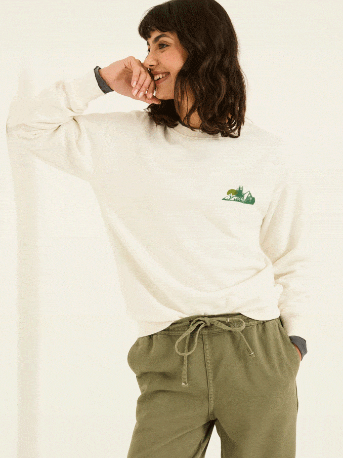 Georgia Ivory Wilding Graphic Sweater (E98279) | £25