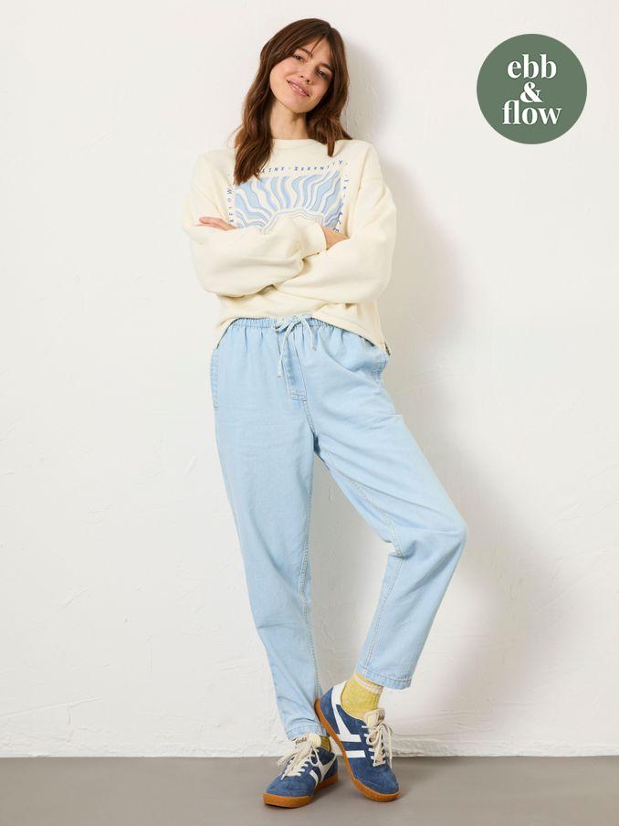 Chambray Blue Drew Trousers (E98939) | £30