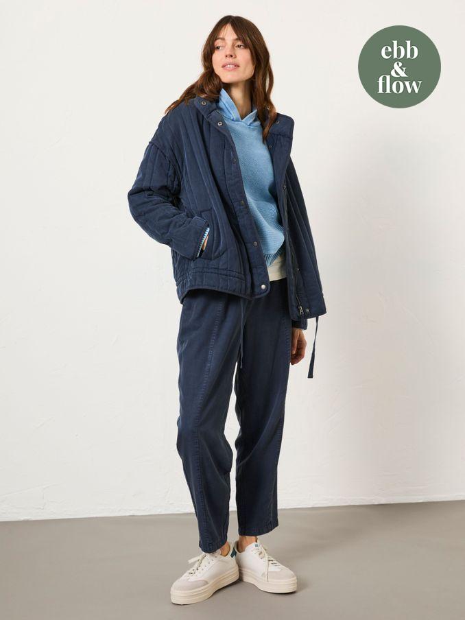 Navy Mabel Quilted Jacket (E98940) | £55