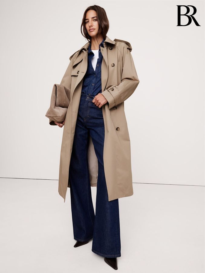 Banana Republic Beige Classic Cotton Trench Coat (E98952) | £295
