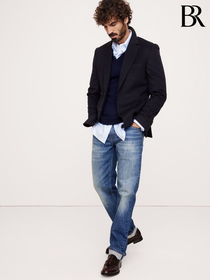 Banana Republic Light Blue Slim Selvedge Jeans (E98957) | £190
