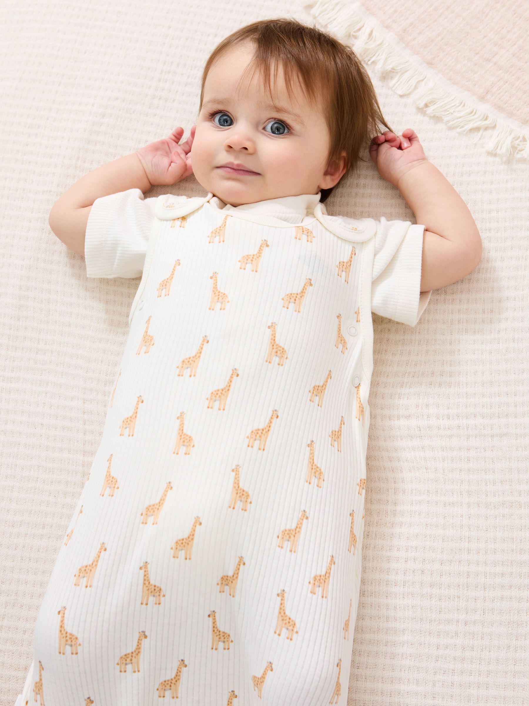 Cream Rib 1 Tog Baby Sleeping Bag (F00190) | £28