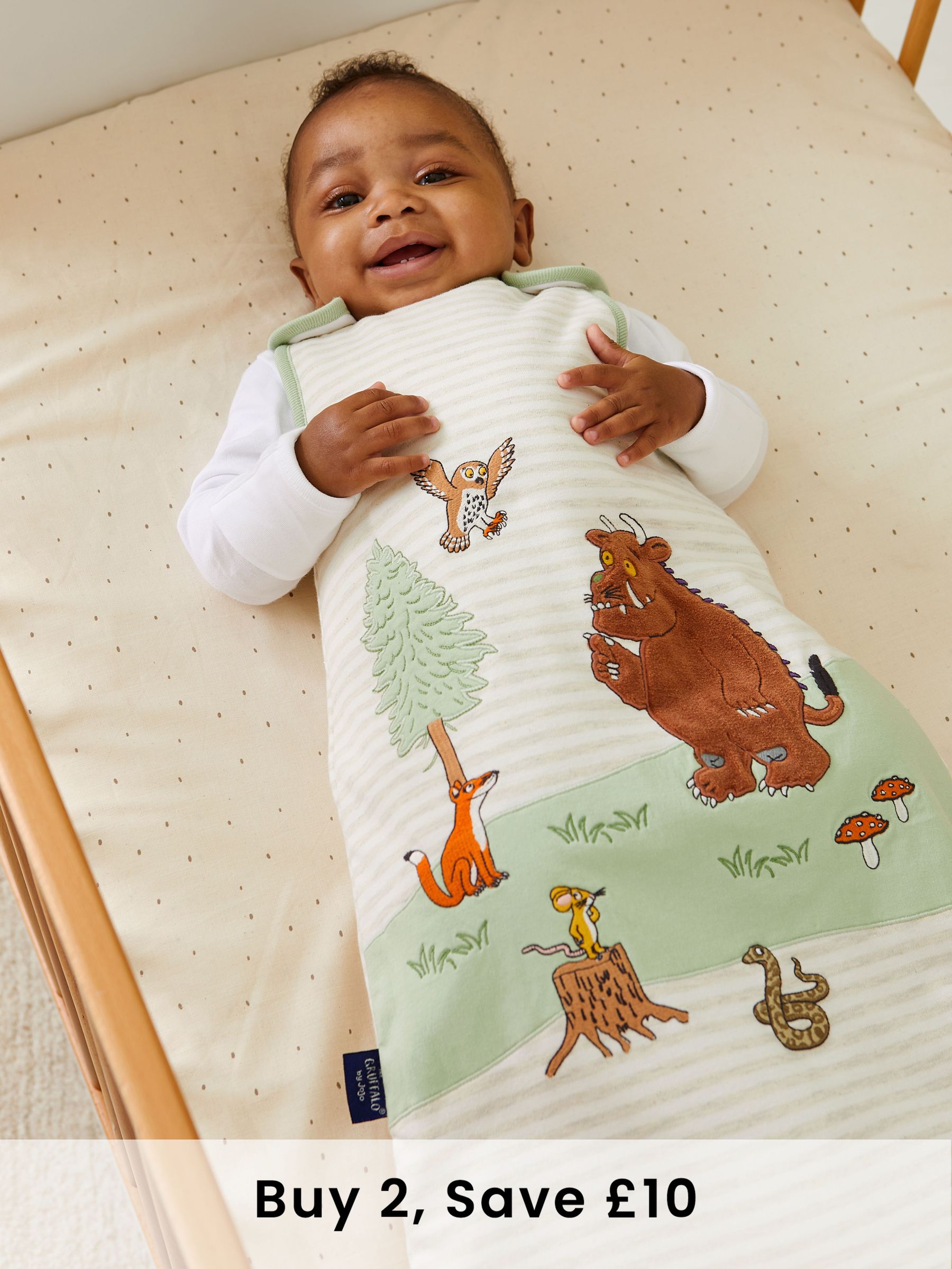 Khaki The Gruffalo Appliqué Baby Sleeping Bag (F00191) | £34