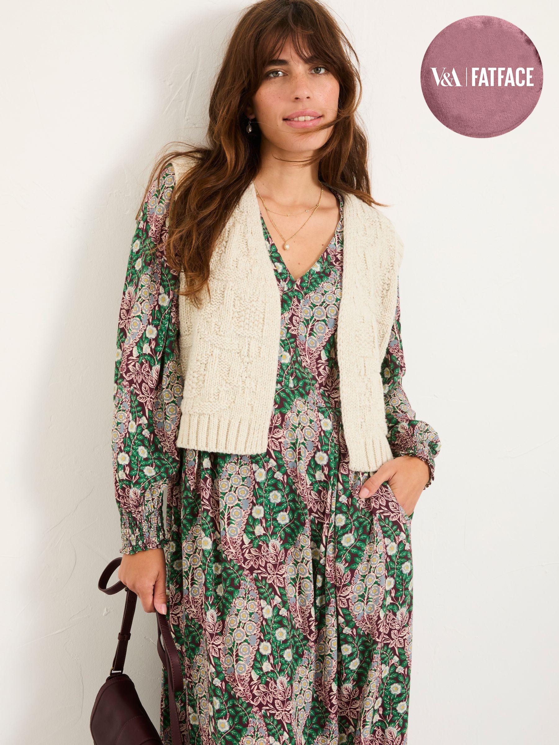 Ivory Tulip Knitted Waistcoat (F00590) | £52