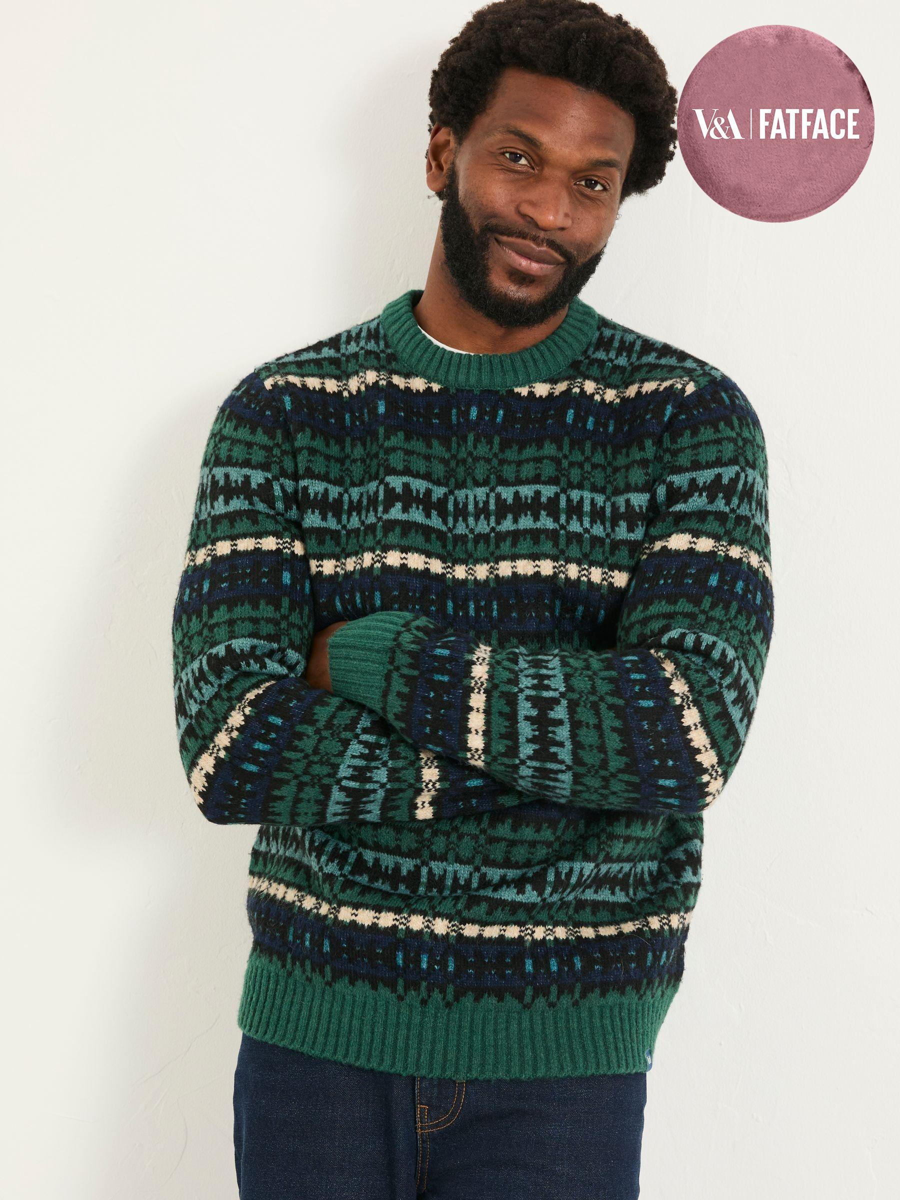 Green Blanket Crew Knitted Jumper (F02235) | £59