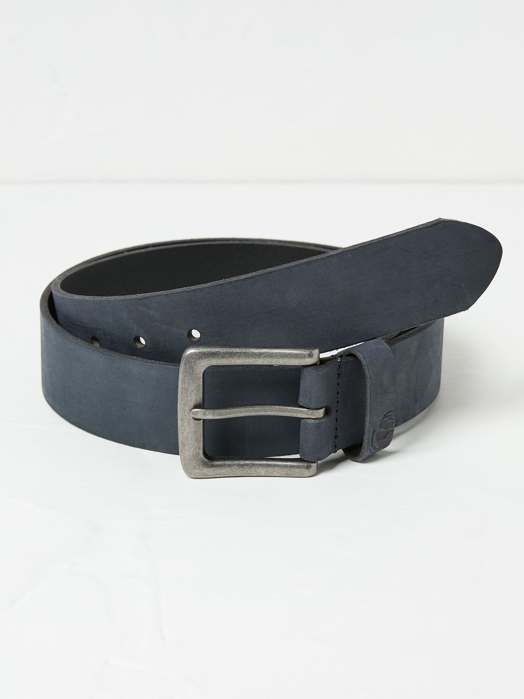 Blue Nubuck Leather Belt (F02624) | £30