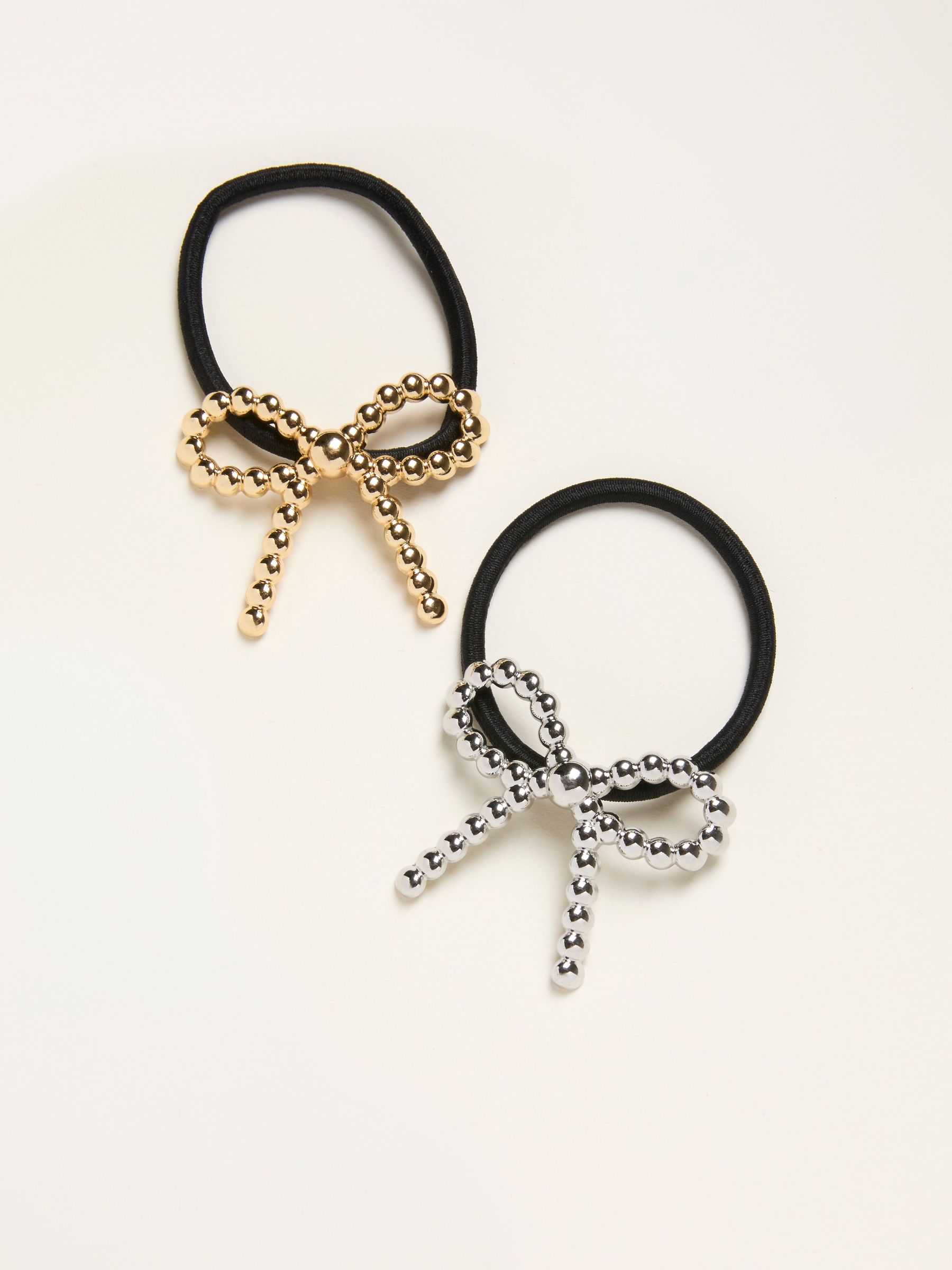 Multi 2 Pack Metal Bow Hair Ties (F02965) | £12.50