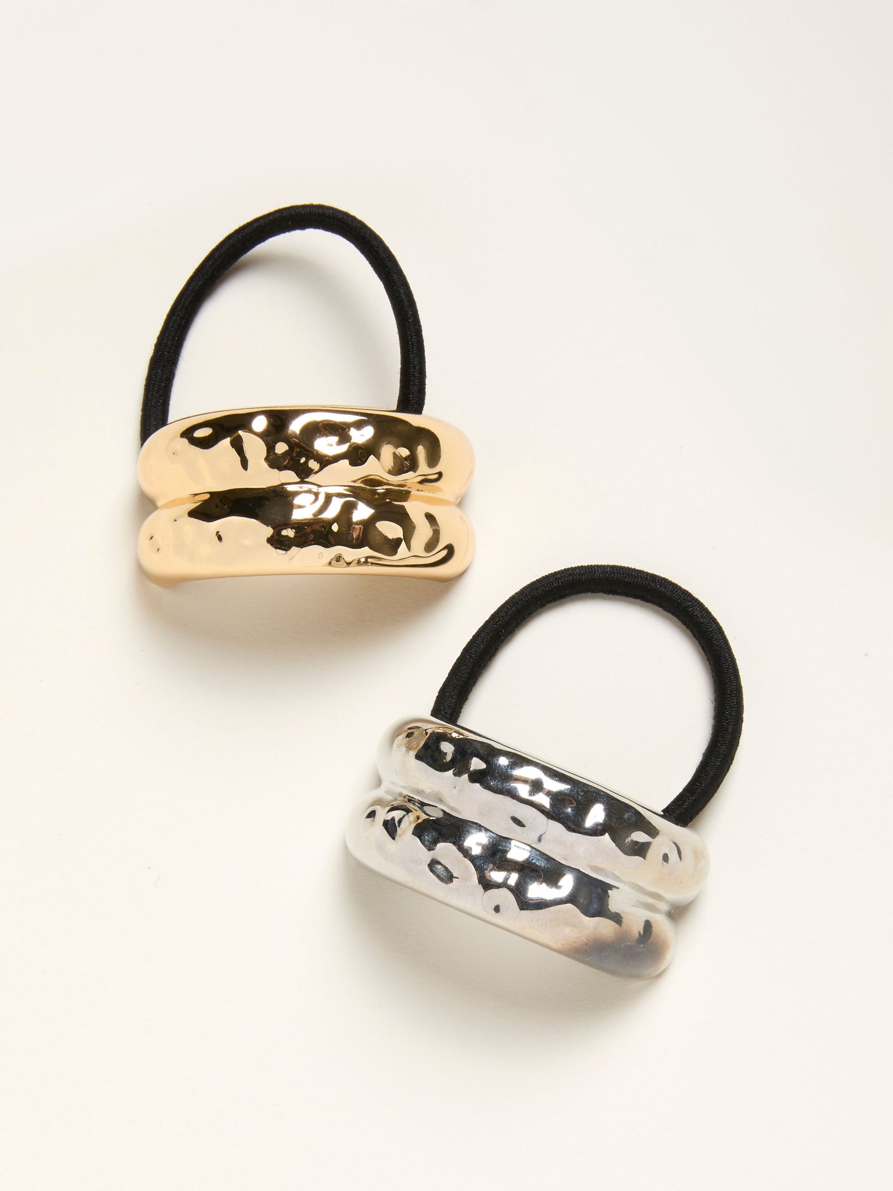 Multi 2 Pack Hammered Cuff Hair Ties (F02980) | £12.50