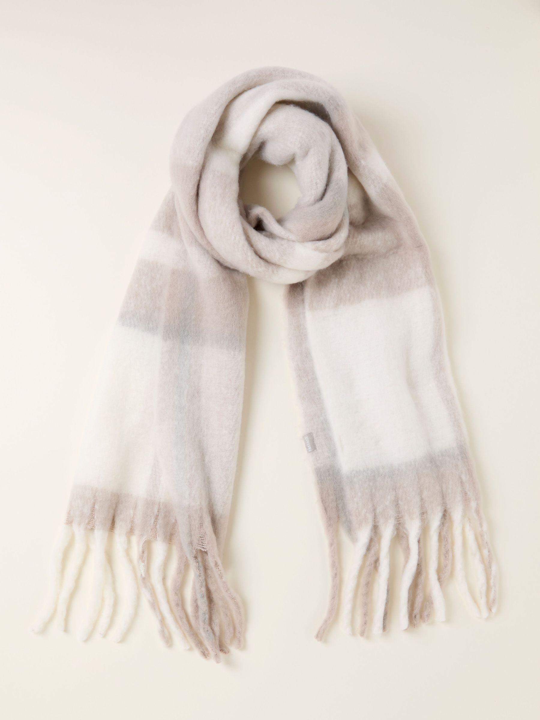 Evie Ivory Check Scarf (F03082) | £35