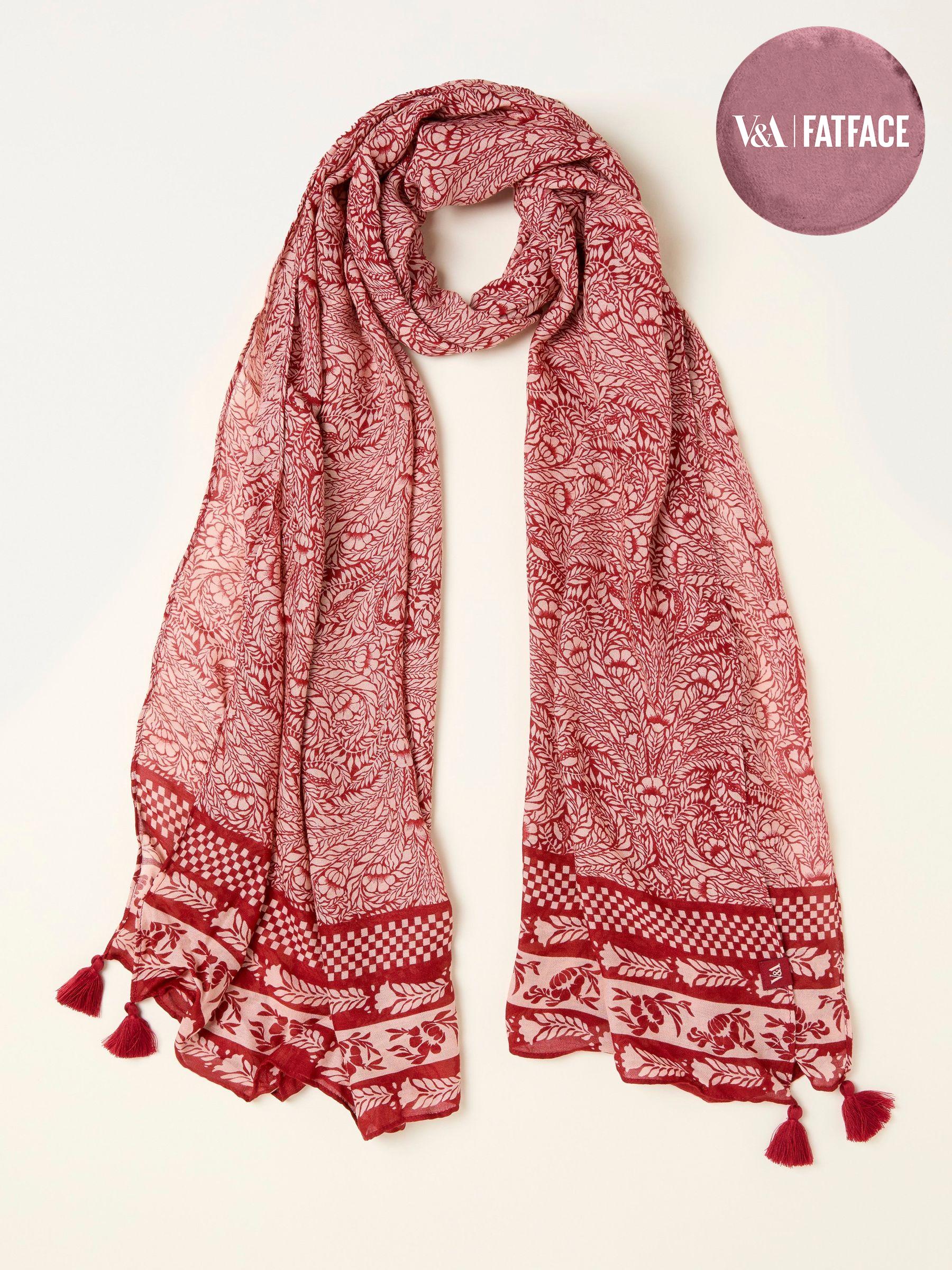 Red Floral Bouquet Scarf (F03091) | £25