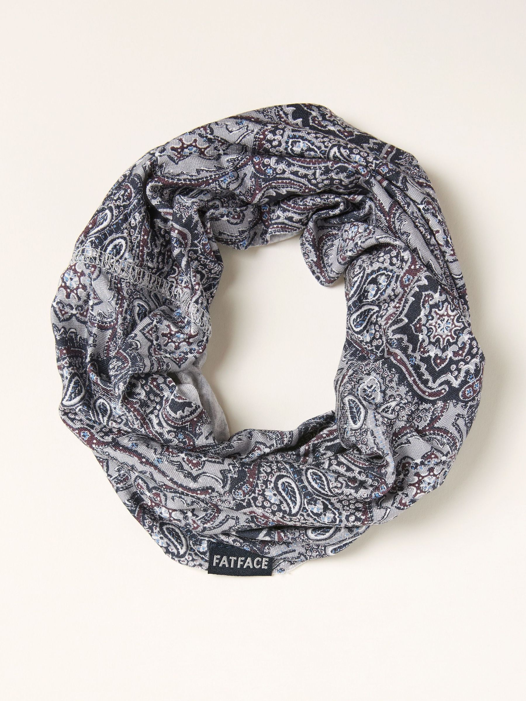 Navy Paisley Print Multi Snood (F03104) | £12.50