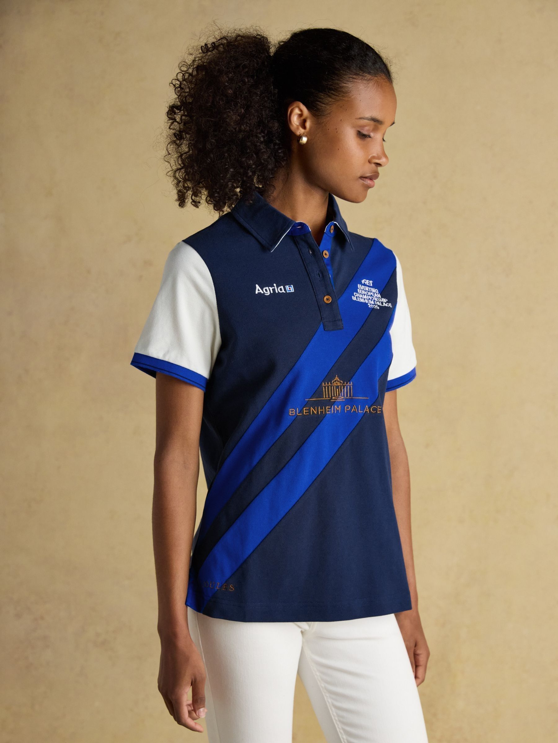Official Blenheim Navy European Championship Pique Polo Shirt