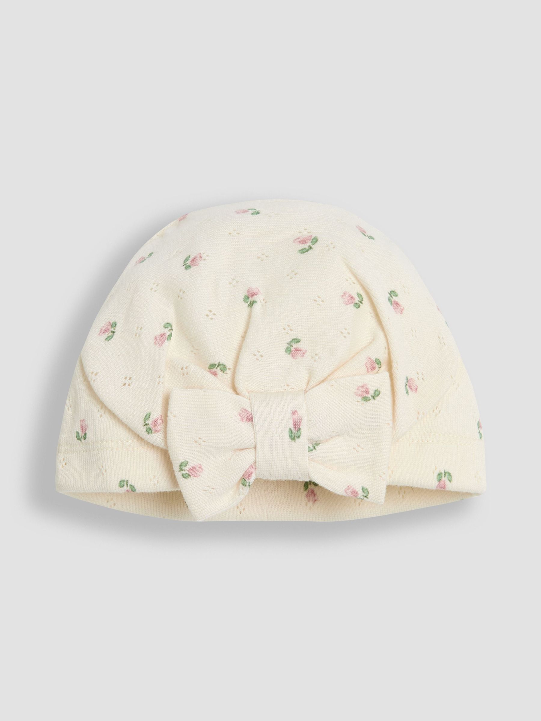Pink Floral Print Turban 100% Cotton Hat (F05683) | £5
