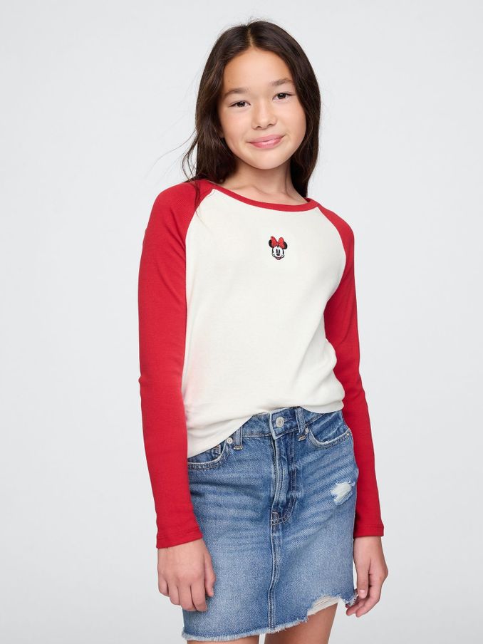 Red Minnie Mouse Disney Raglan Long Sleeve T-Shirt (4-13yrs) (F06181) | £18