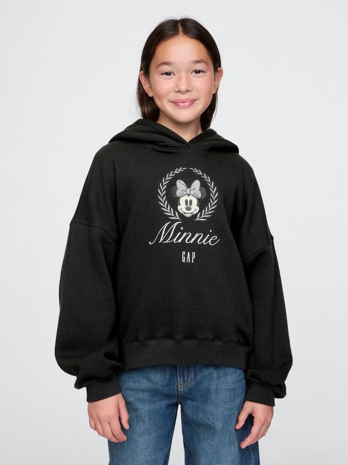 Black Minnie Mouse Disney Vintage Soft Oversized Hoodie (4-13yrs) (F06608) | £35