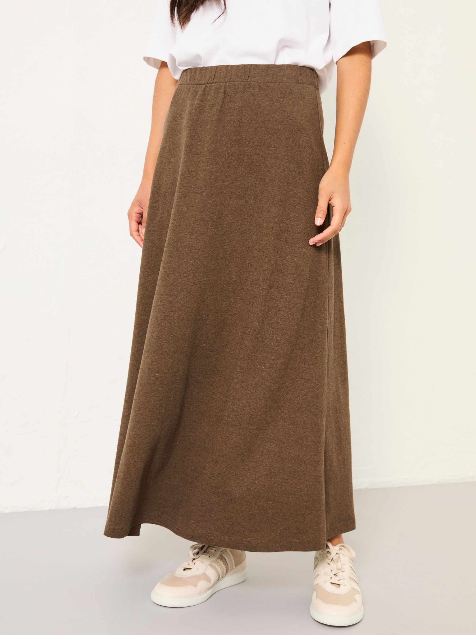 Kitty Chocolate Brown Jersey Maxi Skirt (F07558) | £48
