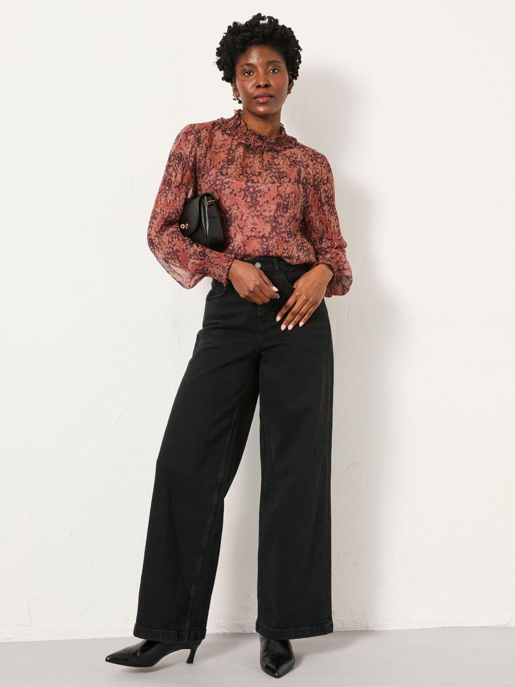 Jaclyn Dusky Purple Vintage Texture Blouse (F07593) | £30