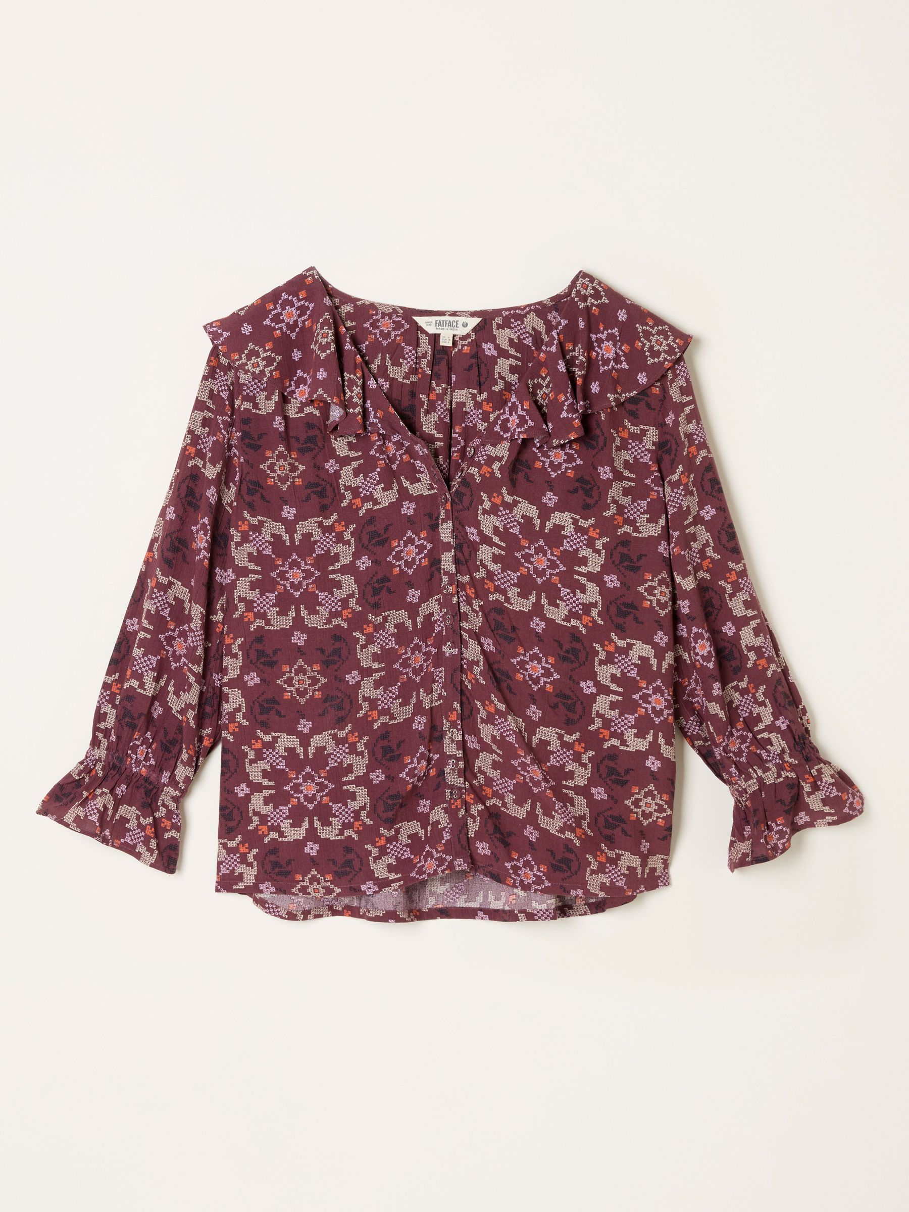 Etta Dusky Purple Stitch Blouse (F07595) | £49.50
