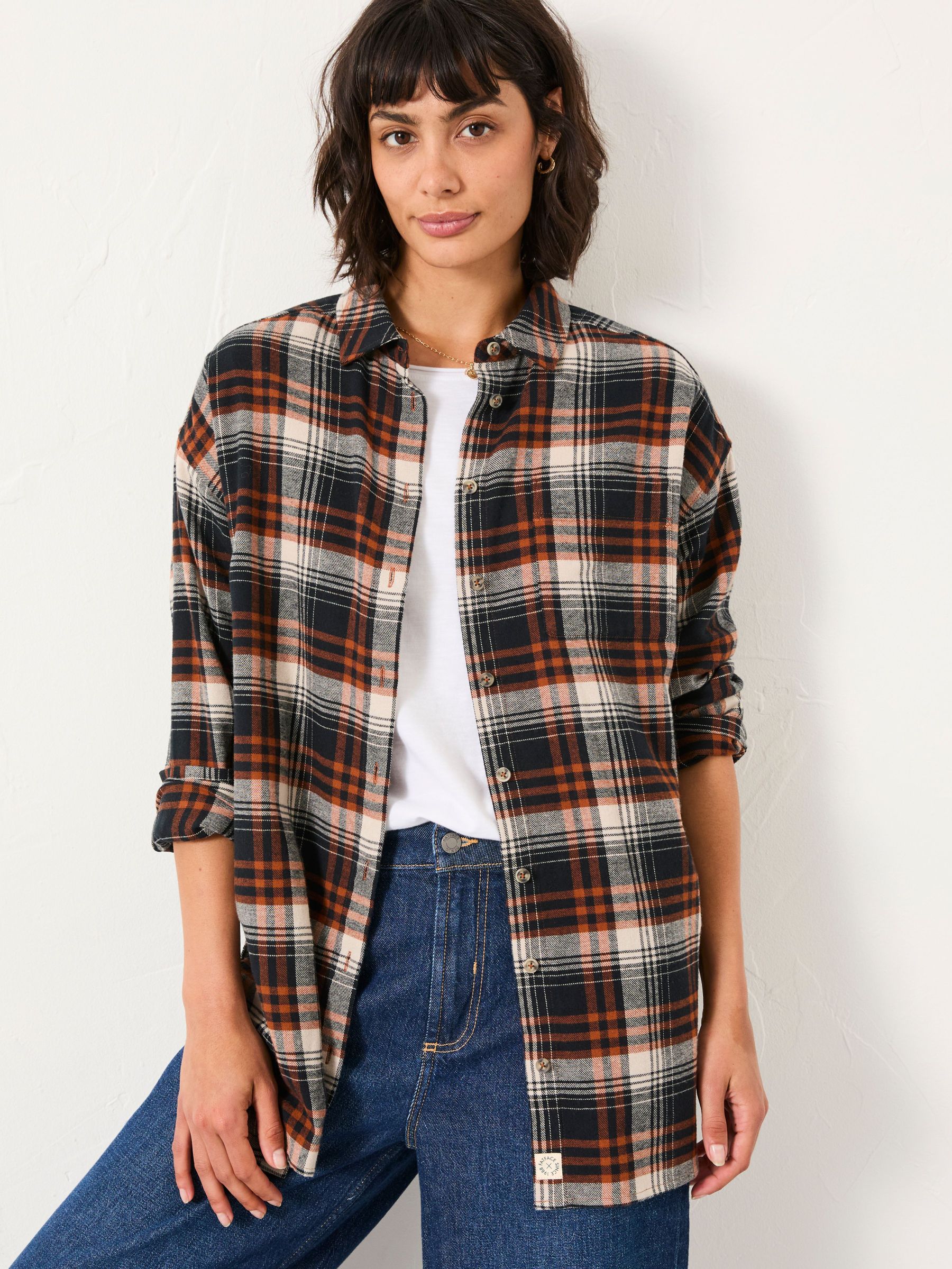 Carolin Black Check Shirt (F07597) | £52
