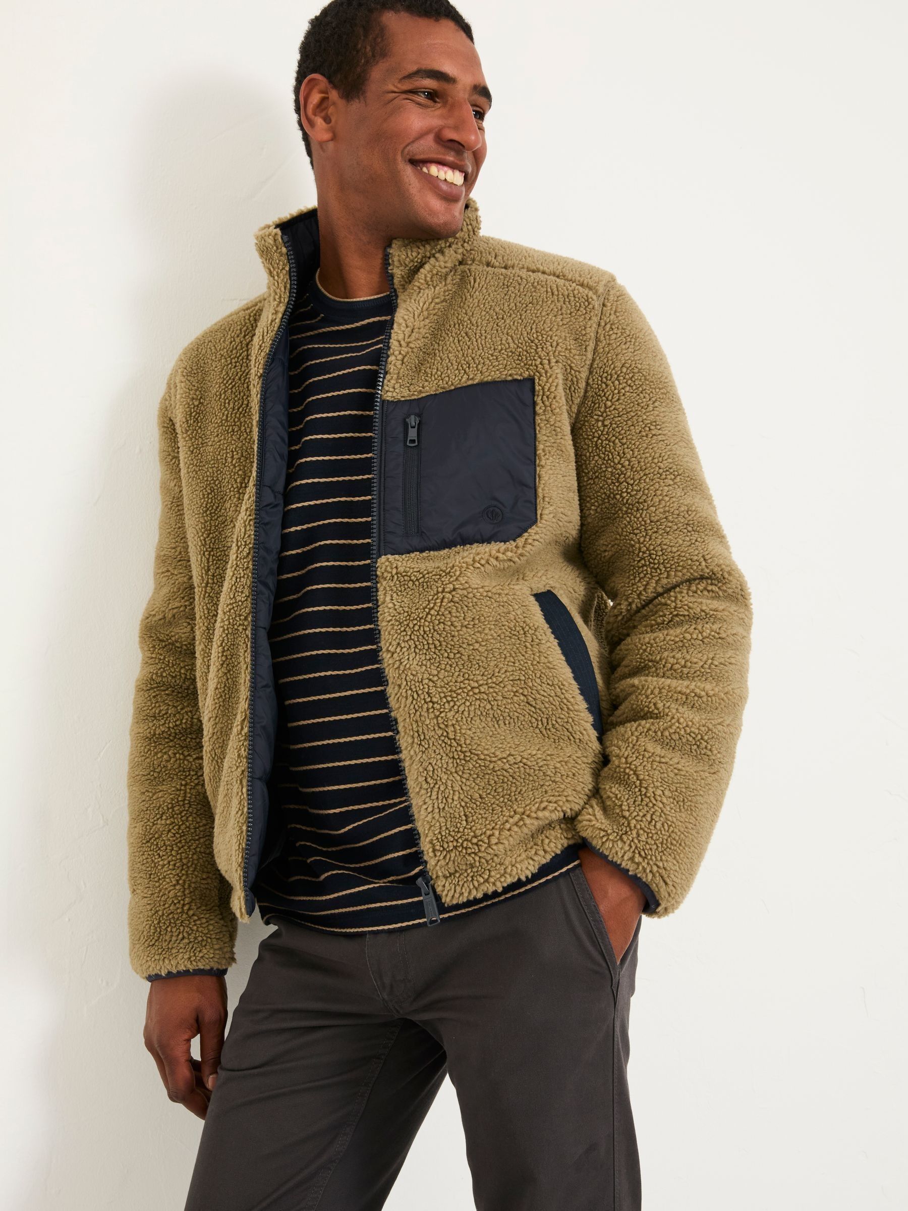 Tromso Khaki Green Fleece Jacket (F07611) | £89