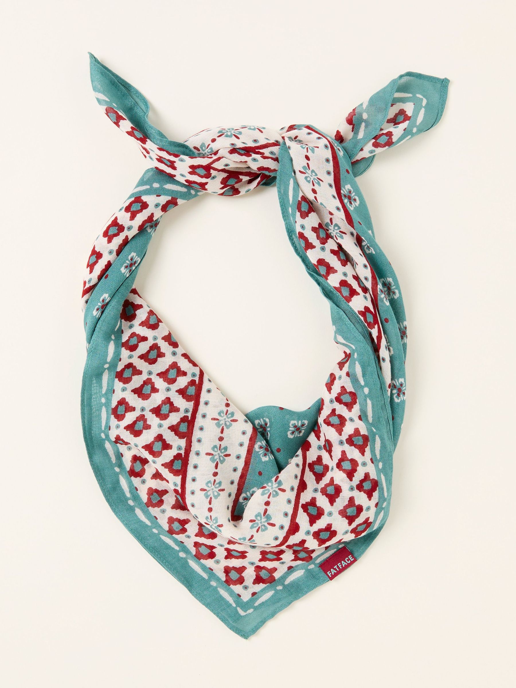 Blue Geometric Hair Scarf (F07865) | £14.50