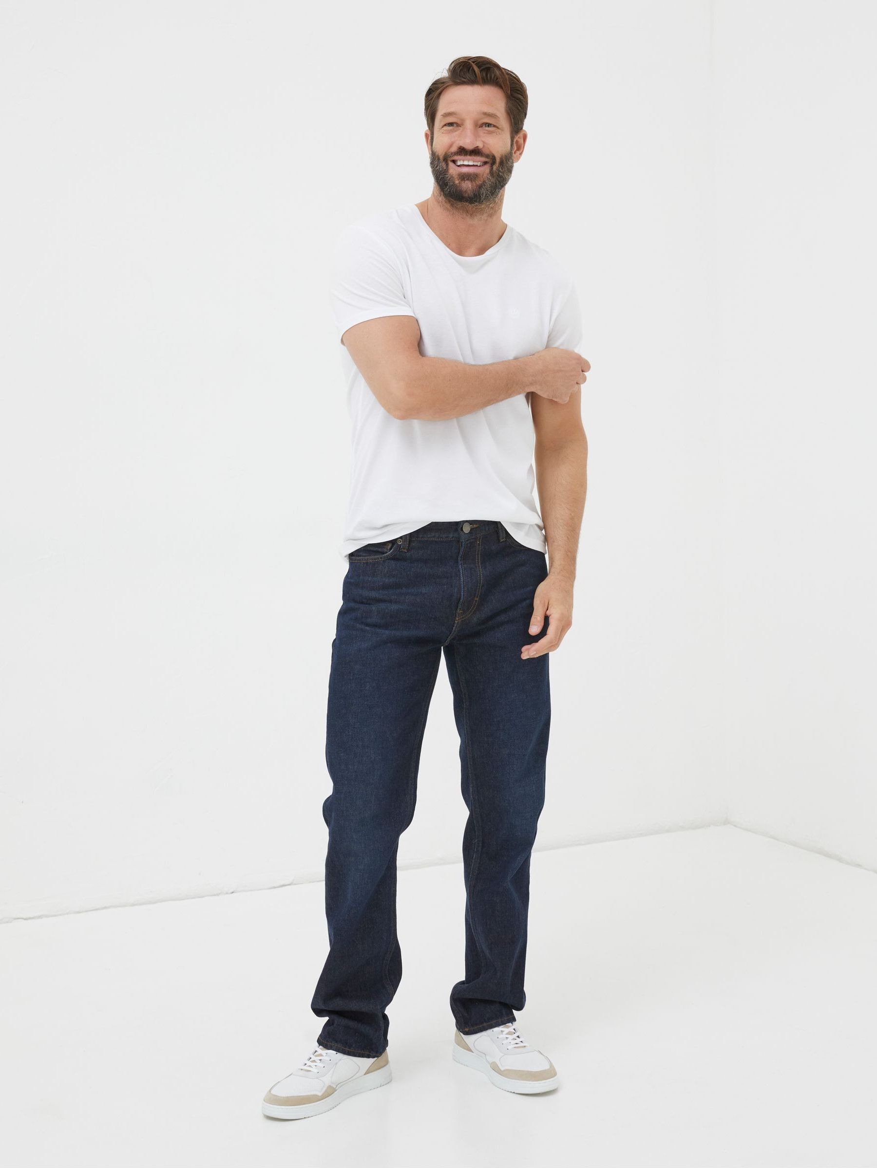 Dark Vintage Blue Straight Fit Straight Fit Jeans (F08163) | £59