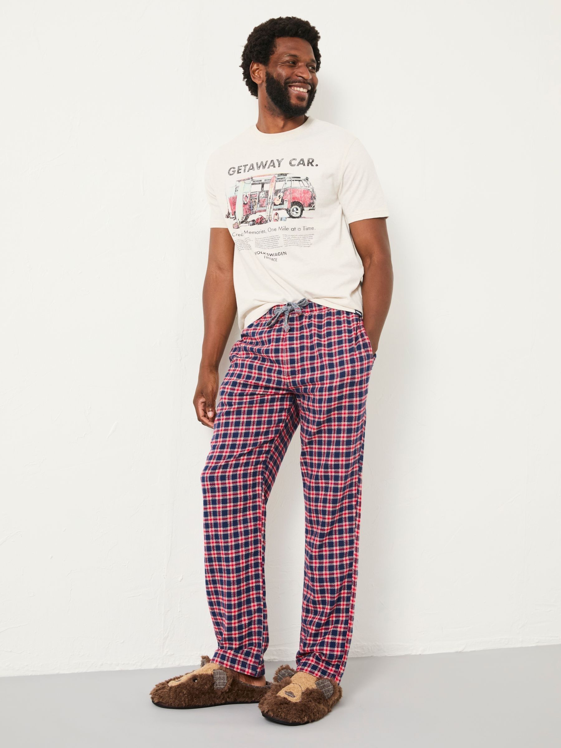 Leven Red Check Pyjama Bottoms (F08252) | £39.50