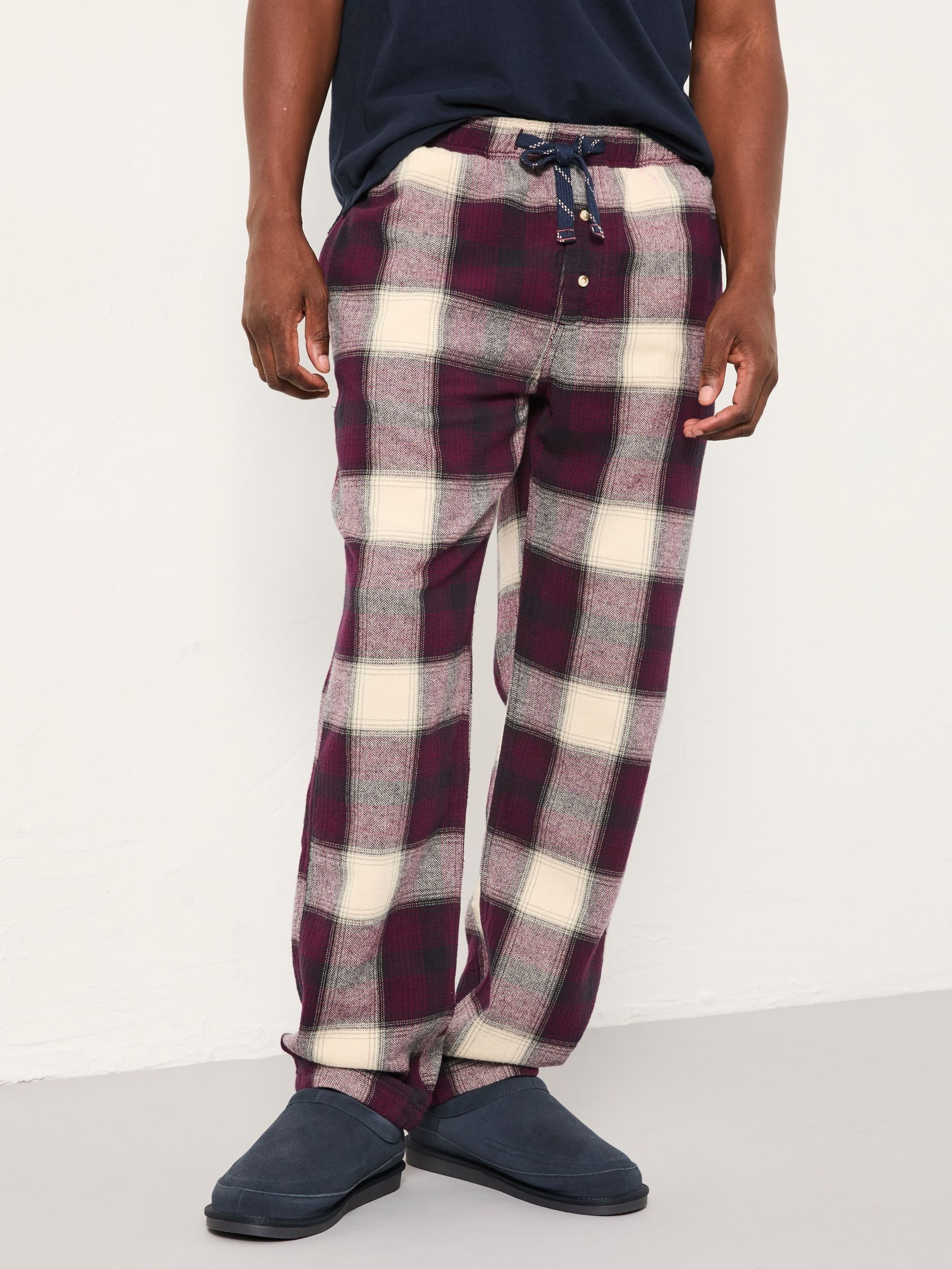 Connel Burgundy Red Check Pyjama Bottoms (F08266) | £39.50
