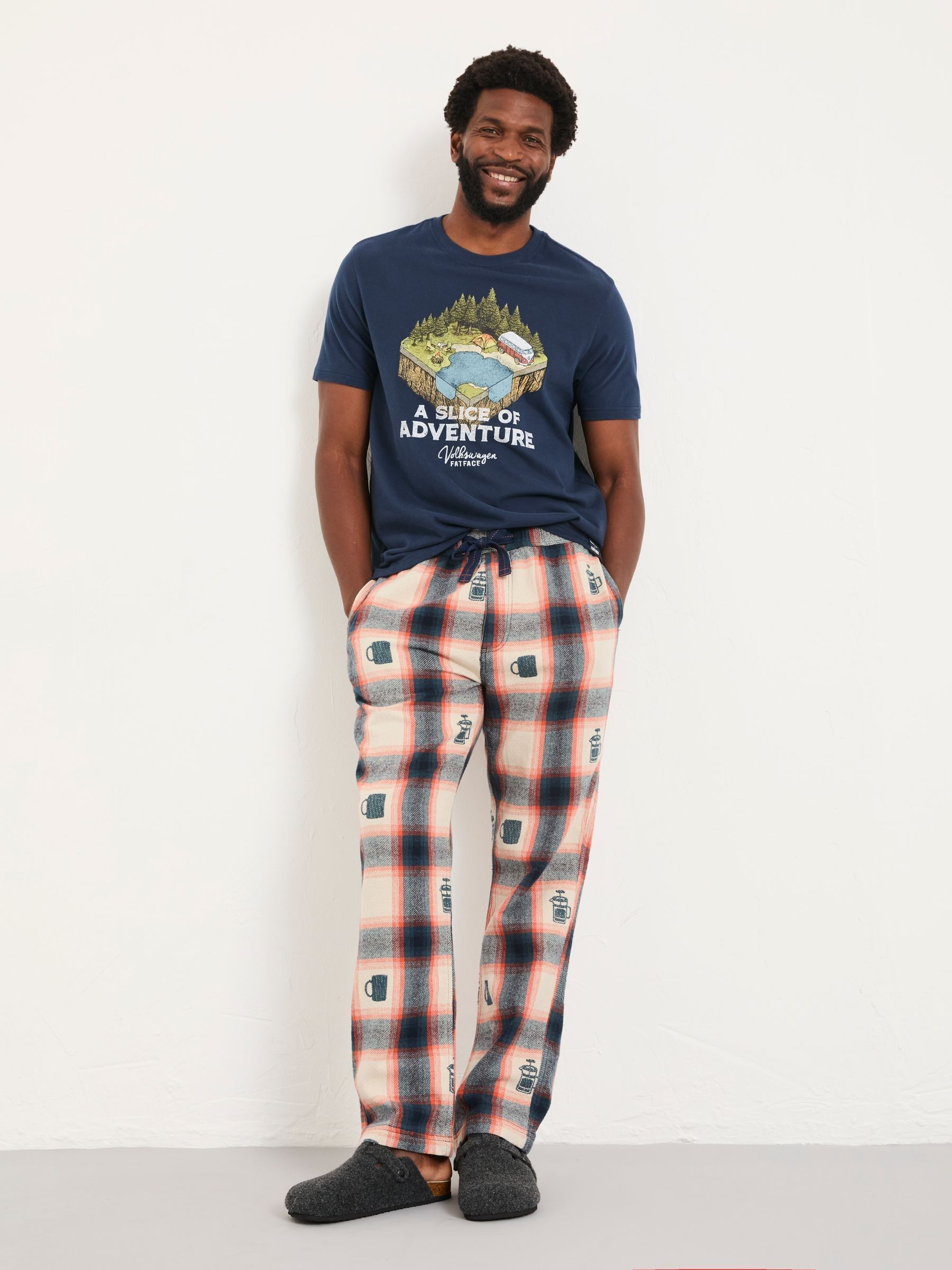 Natural Coffee Jacquard Pyjama Bottoms (F08270) | £39.50