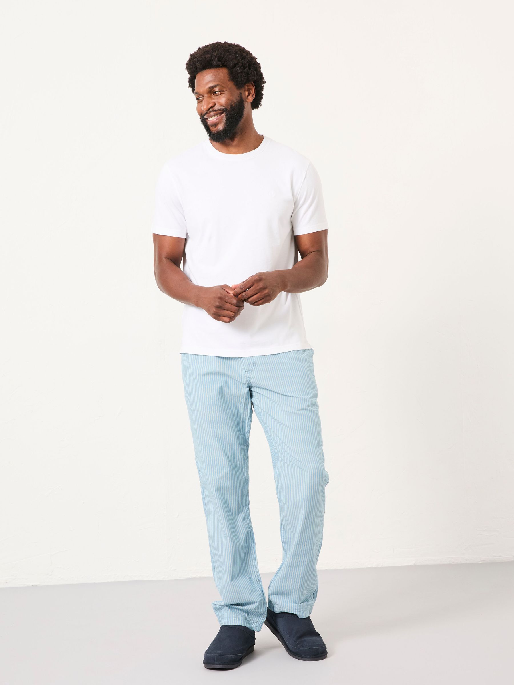 Seil Light Blue Stripe Pyjama Bottoms (F08276) | £39.50