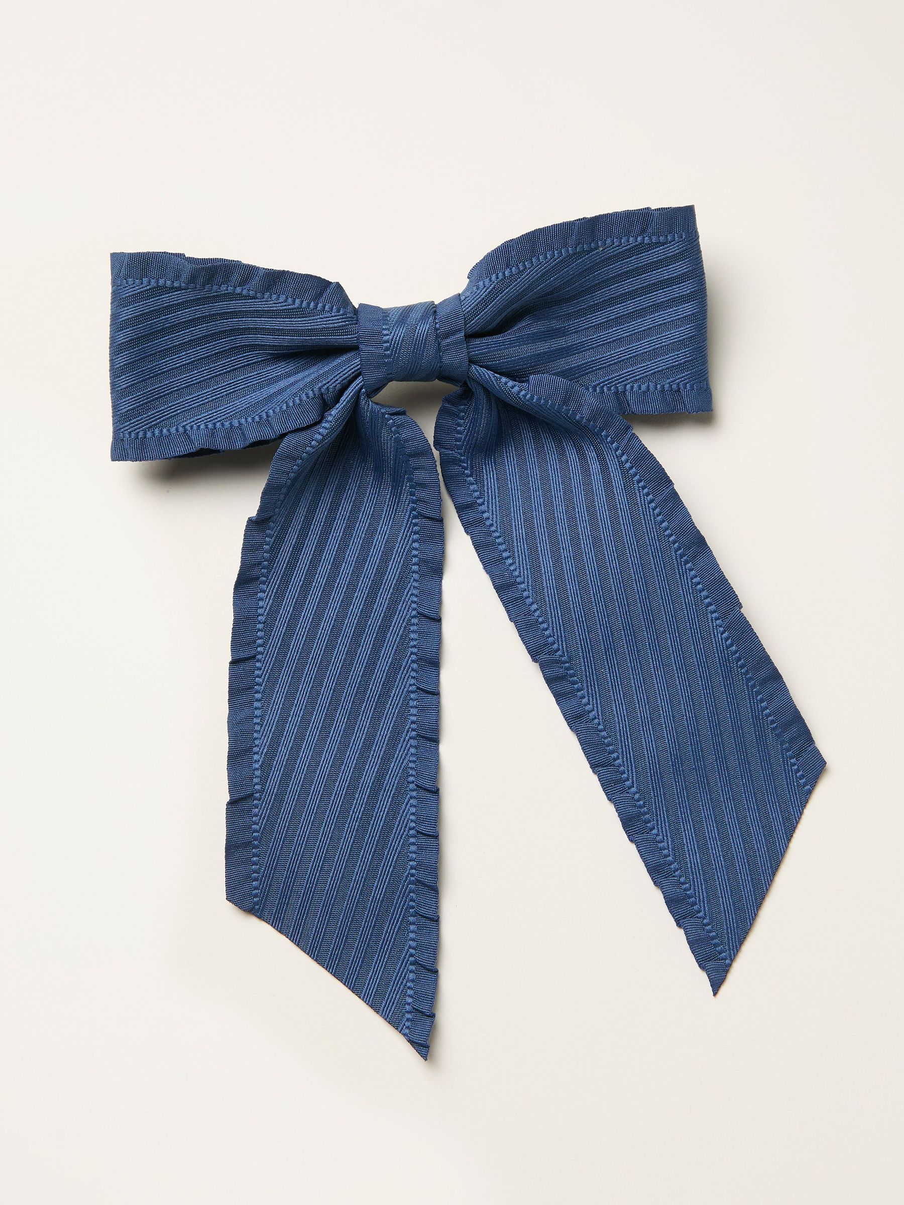 Blue Textured Hair Bow (F08280) | £9.50