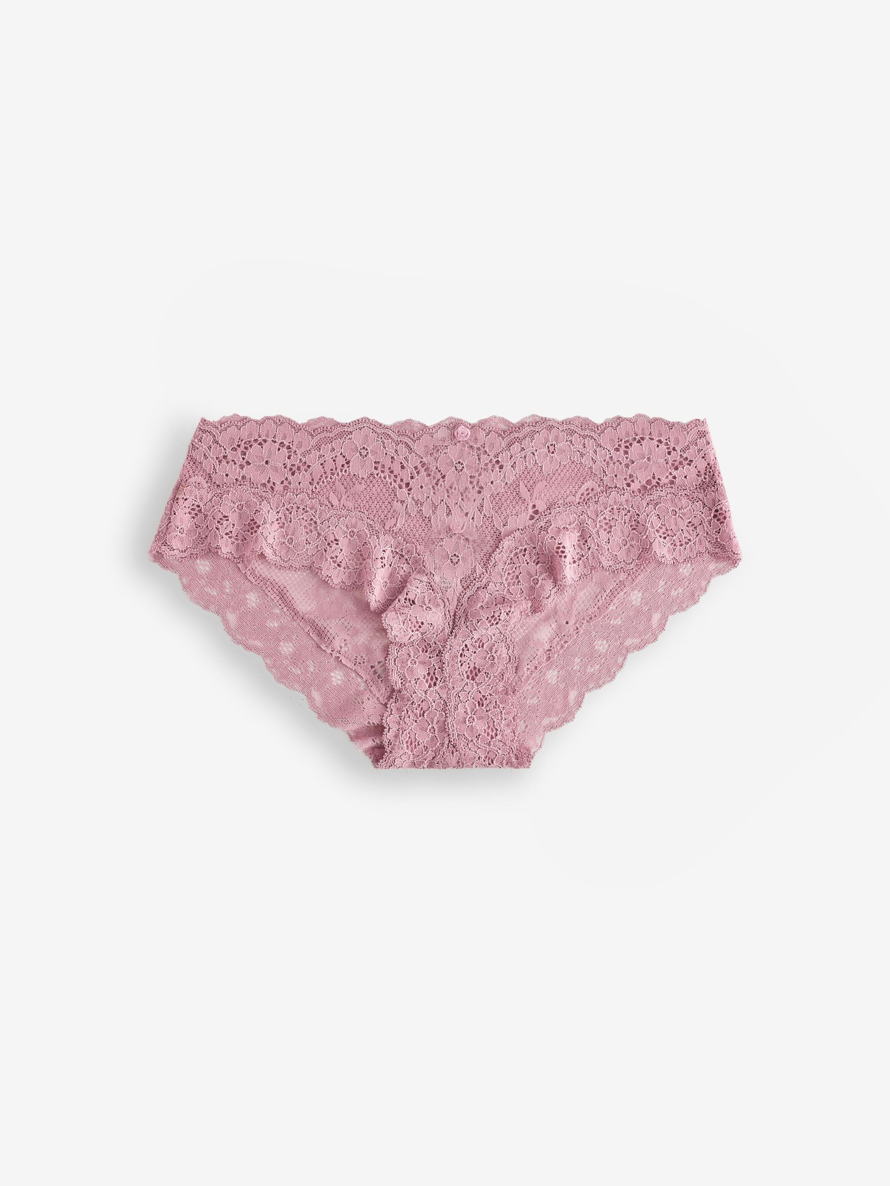 Rose Pink Hipster Lace Knickers (F09078) | £14