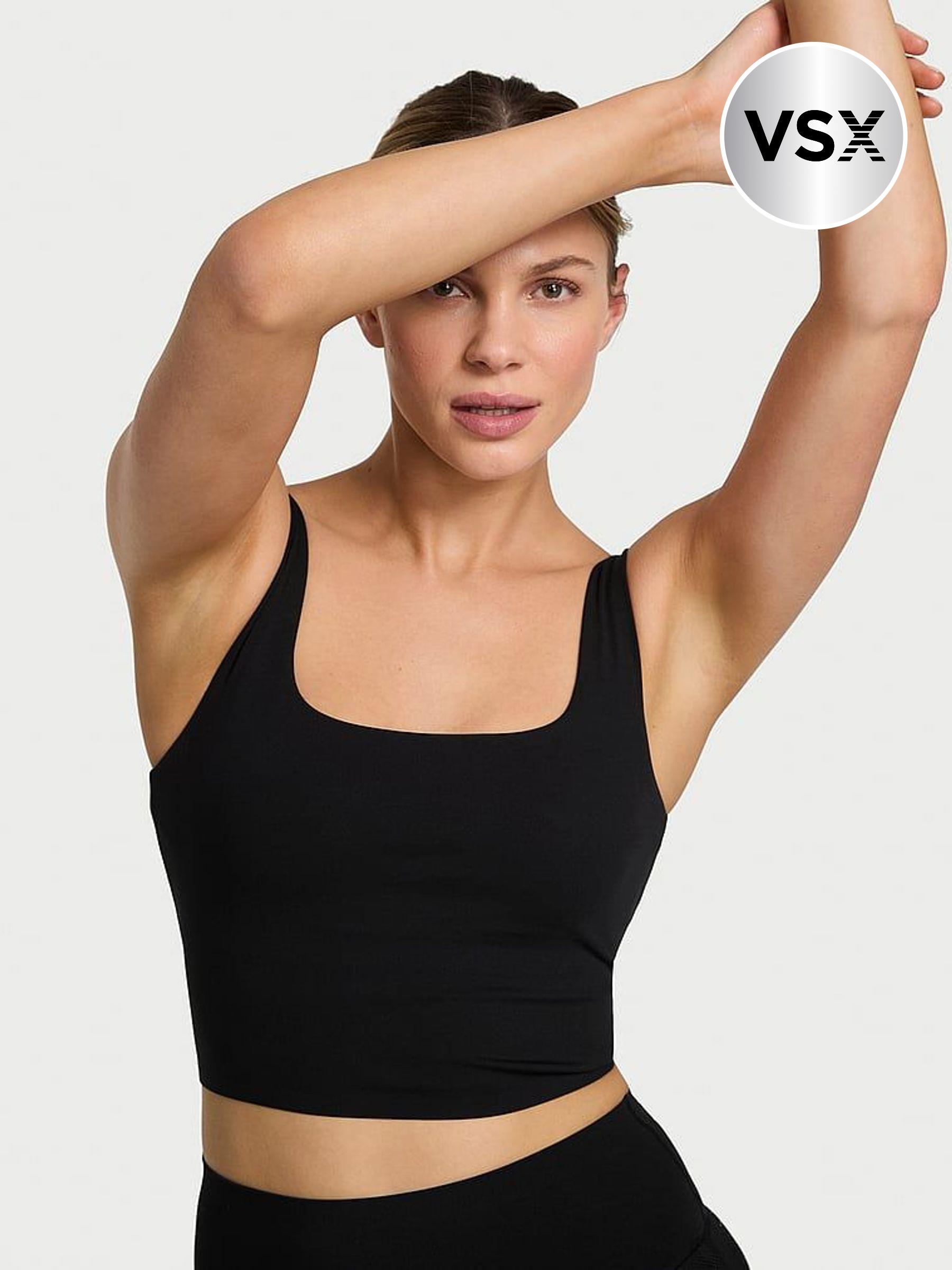 Black Elevate™ Square Neck Bra Top (F09109) | £45