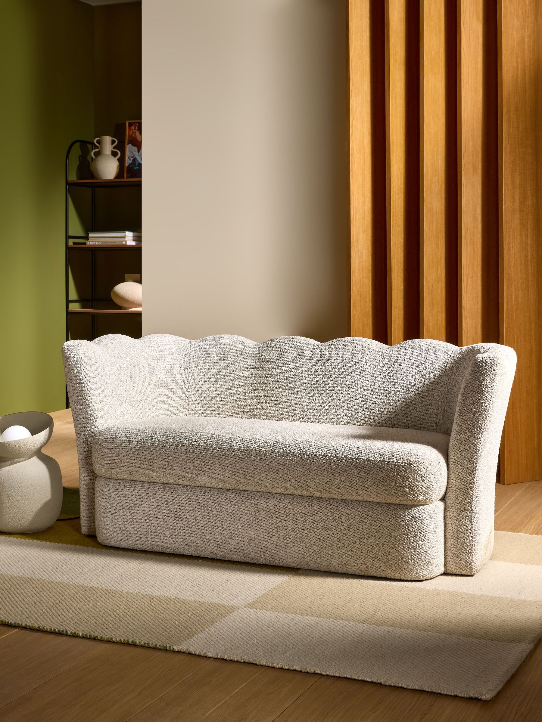Maya 2 Seater Sofa in Off White Pax Boucle (F09229) | £749