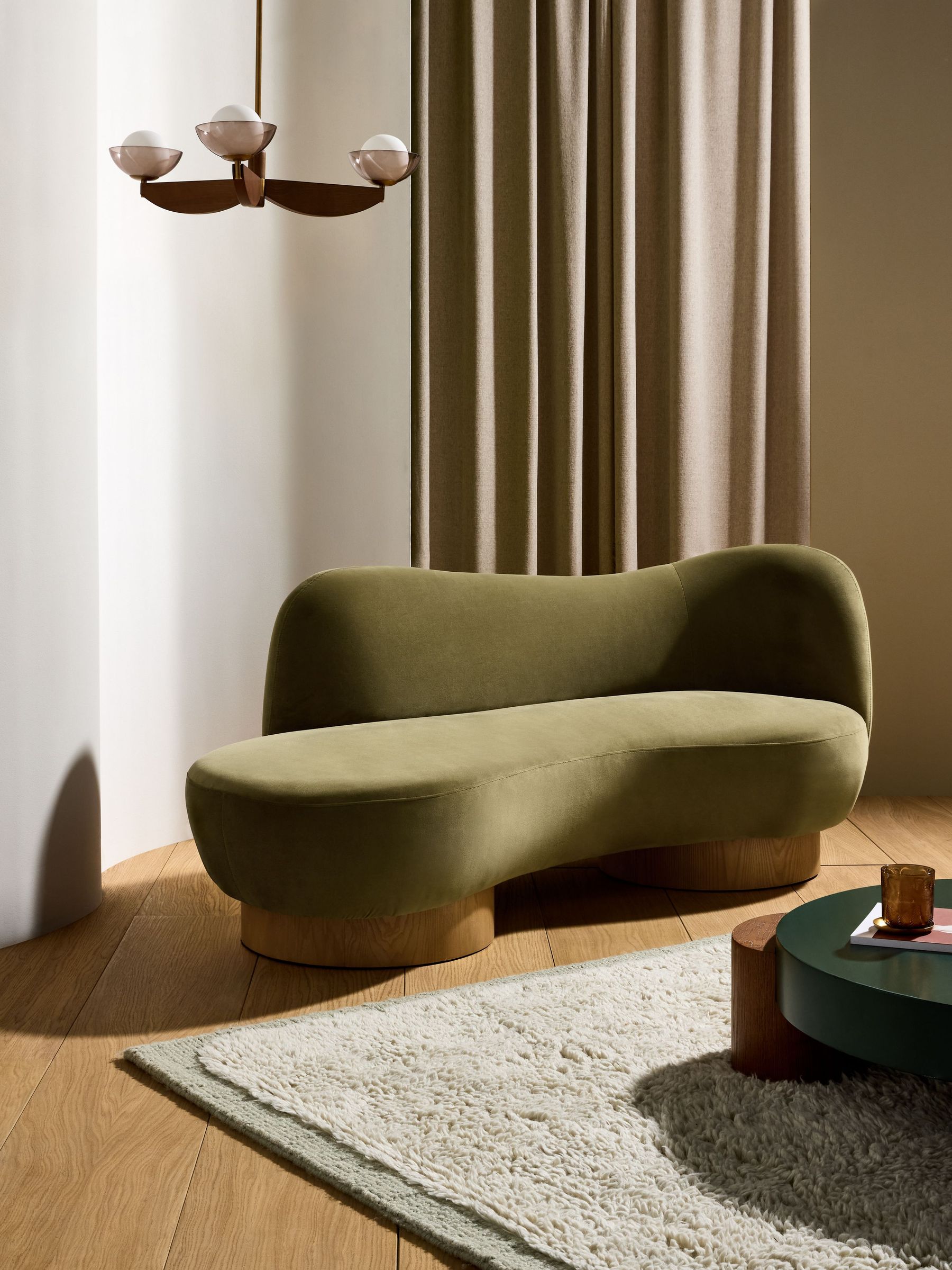 Novara 2 Seater Sofa in Fern Green Velvet (F09238) | £699
